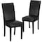 Flash Furniture Black LeatherSoft Parsons Chair, PK2 2-BT-350-BK-LEA-023-GG - alternate 2