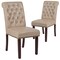 Flash Furniture Beige Leather Parsons Chair, PK2 2-BT-P-BG-LEA-GG - alternate 2