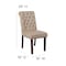 Flash Furniture Beige Leather Parsons Chair, PK2 2-BT-P-BG-LEA-GG - alternate 7