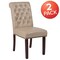 Flash Furniture Beige Leather Parsons Chair, PK2 2-BT-P-BG-LEA-GG - alternate 3