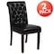 Flash Furniture Black Leather Parsons Chair, PK2 2-BT-P-BK-LEA-GG - alternate 2