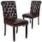 Flash Furniture Brown Leather Parsons Chair, PK2 2-BT-P-BRN-LEA-GG - alternate 3
