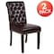 Flash Furniture Brown Leather Parsons Chair, PK2 2-BT-P-BRN-LEA-GG - alternate 2