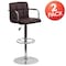 Flash Furniture Brown Quilted Vinyl Barstool, PK2 2-CH-102029-BRN-GG - alternate 3
