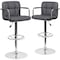 Flash Furniture Gray Quilted Vinyl Barstool, PK2 2-CH-102029-GY-GG - alternate 2