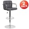 Flash Furniture Gray Quilted Vinyl Barstool, PK2 2-CH-102029-GY-GG - alternate 5