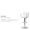 Flash Furniture White Quilted Vinyl Adjustable Height Barstool, Arms, Chrome Base, PK2 2-CH-102029-WH-GG - alternate 5
