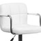 Flash Furniture White Quilted Vinyl Adjustable Height Barstool, Arms, Chrome Base, PK2 2-CH-102029-WH-GG - alternate 10