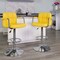 Flash Furniture Yellow Quilted Vinyl Adjustable Height Barstool, Arms, Chrome Base, PK2 2-CH-102029-YEL-GG - alternate 1