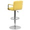 Flash Furniture Yellow Quilted Vinyl Adjustable Height Barstool, Arms, Chrome Base, PK2 2-CH-102029-YEL-GG - alternate 10