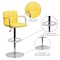 Flash Furniture Yellow Quilted Vinyl Adjustable Height Barstool, Arms, Chrome Base, PK2 2-CH-102029-YEL-GG - alternate 4