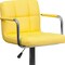 Flash Furniture Yellow Quilted Vinyl Adjustable Height Barstool, Arms, Chrome Base, PK2 2-CH-102029-YEL-GG - alternate 8