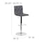 Flash Furniture Button Tufted Gray Vinyl Adjustable Height Barstool, Chrome Base, PK2 2-CH-112080-GY-GG - alternate 8