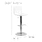 Flash Furniture Button Tufted White Vinyl Adjustable Height Barstool, Chrome Base, PK2 2-CH-112080-WH-GG - alternate 10