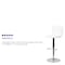 Flash Furniture Button Tufted White Vinyl Adjustable Height Barstool, Chrome Base, PK2 2-CH-112080-WH-GG - alternate 5
