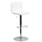 Flash Furniture Button Tufted White Vinyl Adjustable Height Barstool, Chrome Base, PK2 2-CH-112080-WH-GG - alternate 7