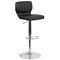 Flash Furniture Black Vinyl Adjust Ht Barstool, Vertical Stitch Back, Chrome Base, PK2 2-CH-132330-BK-GG - alternate 6