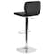 Flash Furniture Black Vinyl Adjust Ht Barstool, Vertical Stitch Back, Chrome Base, PK2 2-CH-132330-BK-GG - alternate 5