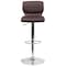 Flash Furniture Brown Vinyl Adjust Ht Barstool, Vertical Stitch Back, Chrome Base, PK2 2-CH-132330-BRN-GG - alternate 8