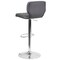 Flash Furniture Gray Vinyl Adjust Height Barstool, Vertical Stitch Back, Chrome Base, PK2 2-CH-132330-GY-GG - alternate 10