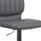 Flash Furniture Gray Vinyl Adjust Height Barstool, Vertical Stitch Back, Chrome Base, PK2 2-CH-132330-GY-GG - alternate 8