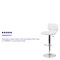 Flash Furniture White Vinyl Adjust Ht Barstool, Vertical Stitch Back, Chrome Base, PK2 2-CH-132330-WH-GG - alternate 6