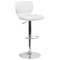 Flash Furniture White Vinyl Adjust Ht Barstool, Vertical Stitch Back, Chrome Base, PK2 2-CH-132330-WH-GG - alternate 8
