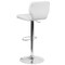 Flash Furniture White Vinyl Adjust Ht Barstool, Vertical Stitch Back, Chrome Base, PK2 2-CH-132330-WH-GG - alternate 9