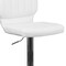 Flash Furniture White Vinyl Adjust Ht Barstool, Vertical Stitch Back, Chrome Base, PK2 2-CH-132330-WH-GG - alternate 10