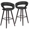Flash Furniture Black Vinyl Barstool, 29"H, PK2 2-CH-152560-BK-VY-GG - alternate 4
