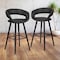 Flash Furniture Black Vinyl Barstool, 29"H, PK2 2-CH-152560-BK-VY-GG - alternate 1