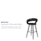 Flash Furniture Black Vinyl Barstool, 29"H, PK2 2-CH-152560-BK-VY-GG - alternate 3