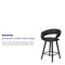 Flash Furniture Black Vinyl Counter Stool, 24"H, PK2 2-CH-152561-BK-VY-GG - alternate 3