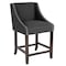 Flash Furniture Charcoal Fabric/Wood Stool, 24", PK2 2-CH-182020-24-BK-F-GG - alternate 7