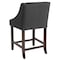 Flash Furniture Charcoal Fabric/Wood Stool, 24", PK2 2-CH-182020-24-BK-F-GG - alternate 10