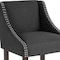 Flash Furniture Charcoal Fabric/Wood Stool, 24", PK2 2-CH-182020-24-BK-F-GG - alternate 2