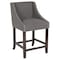 Flash Furniture Gray Fabric/Wood Stool, 24", PK2 2-CH-182020-24-DKGY-F-GG - alternate 4