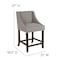 Flash Furniture Gray Fabric/Wood Stool, 24", PK2 2-CH-182020-24-LTGY-F-GG - alternate 4