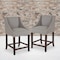 Flash Furniture Gray Fabric/Wood Stool, 24", PK2 2-CH-182020-24-LTGY-F-GG - alternate 1