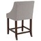 Flash Furniture Gray Fabric/Wood Stool, 24", PK2 2-CH-182020-24-LTGY-F-GG - alternate 2