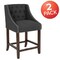 Flash Furniture Charcoal Fabric/Wood Stool, 24", PK2 2-CH-182020-T-24-BK-F-GG - alternate 9