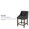 Flash Furniture Charcoal Fabric/Wood Stool, 24", PK2 2-CH-182020-T-24-BK-F-GG - alternate 8