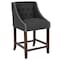 Flash Furniture Charcoal Fabric/Wood Stool, 24", PK2 2-CH-182020-T-24-BK-F-GG - alternate 3