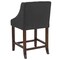 Flash Furniture Charcoal Fabric/Wood Stool, 24", PK2 2-CH-182020-T-24-BK-F-GG - alternate 2