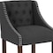 Flash Furniture Charcoal Fabric/Wood Stool, 24", PK2 2-CH-182020-T-24-BK-F-GG - alternate 5