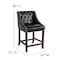 Flash Furniture Black Leather/Wood Stool, 24", PK2 2-CH-182020-T-24-BK-GG - alternate 8