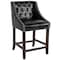 Flash Furniture Black Leather/Wood Stool, 24", PK2 2-CH-182020-T-24-BK-GG - alternate 7