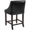 Flash Furniture Black Leather/Wood Stool, 24", PK2 2-CH-182020-T-24-BK-GG - alternate 9
