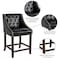 Flash Furniture Black Leather/Wood Stool, 24", PK2 2-CH-182020-T-24-BK-GG - alternate 6
