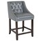 Flash Furniture Gray Leather/Wood Stool, 24", PK2 2-CH-182020-T-24-LTGY-GG - alternate 7